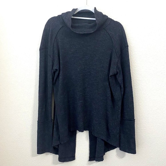 Free People We the Free Womens Sweater Large Split Back Cowl Neck OB536113 - Picture 2 of 10